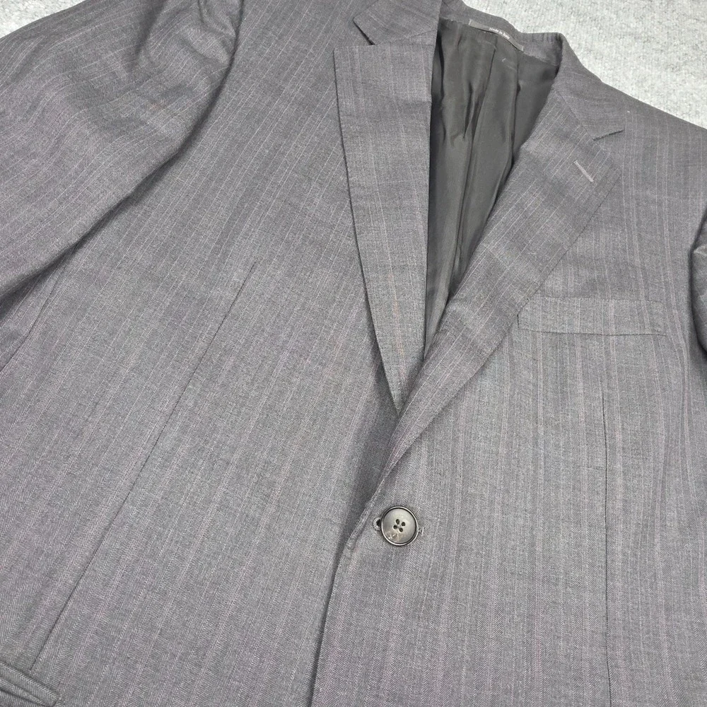 Ermenegildo Zegna SUIT SET 15 Milmil 15 Men's 52R Gray Pink Striped 100% Wool